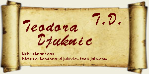 Teodora Đuknić vizit kartica